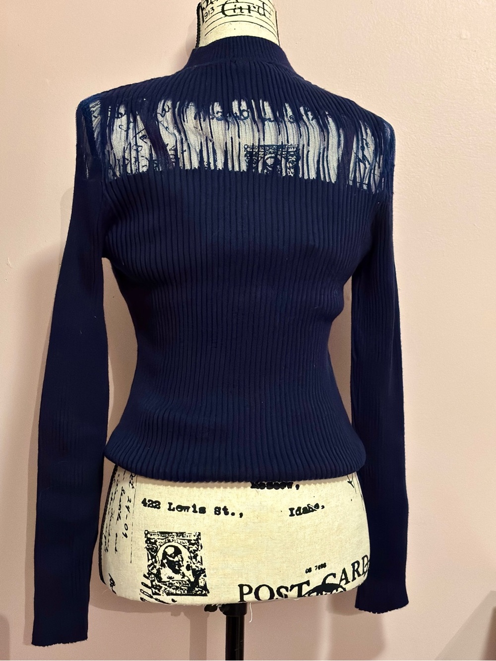 Bebe Y2K Rhinestone Ribbed Sweater Large - Picture 3 of 7